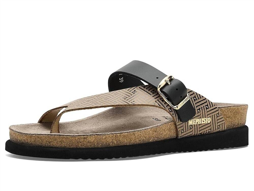 NEW MEPHISTO women's helen sandals in mix black
